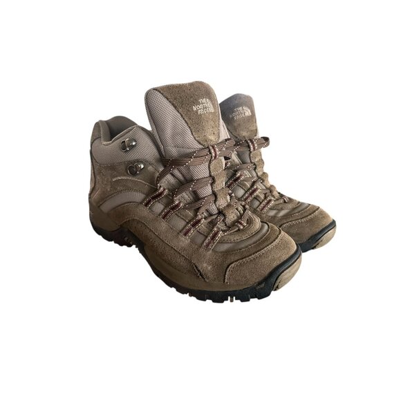 North Face Trekking Hiking Boots Womens 8 Suede Leather Lace Up Outdoor Gorpcore - Picture 2 of 14